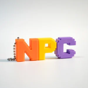NPC Retro Pixel Charm 3D Print File